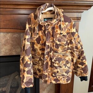 Vintage duck camouflage camo hunting parka coat Mount'n Prairie XXL